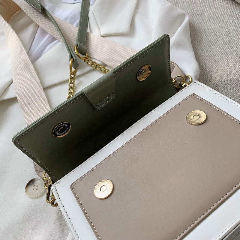 white green soft pink small handbag purse