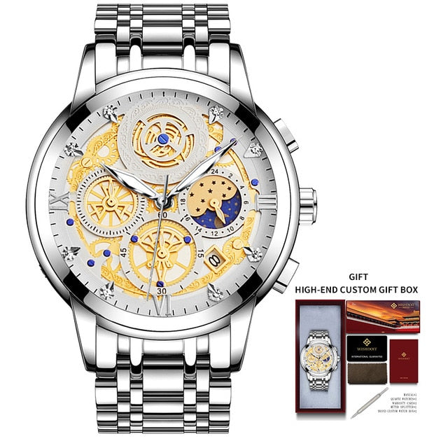 white big face luxury watch
