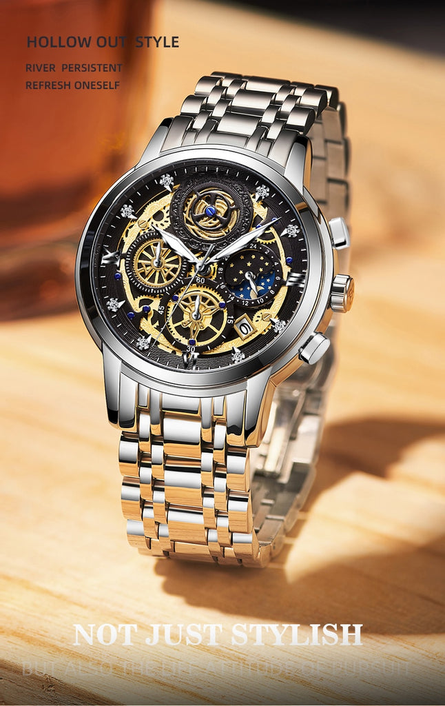 stylish big face luxury watch