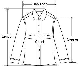 dress shirt measurement graphic