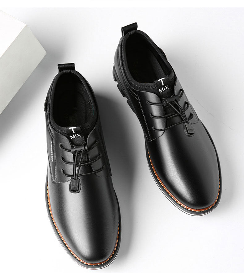 black casual business shoes