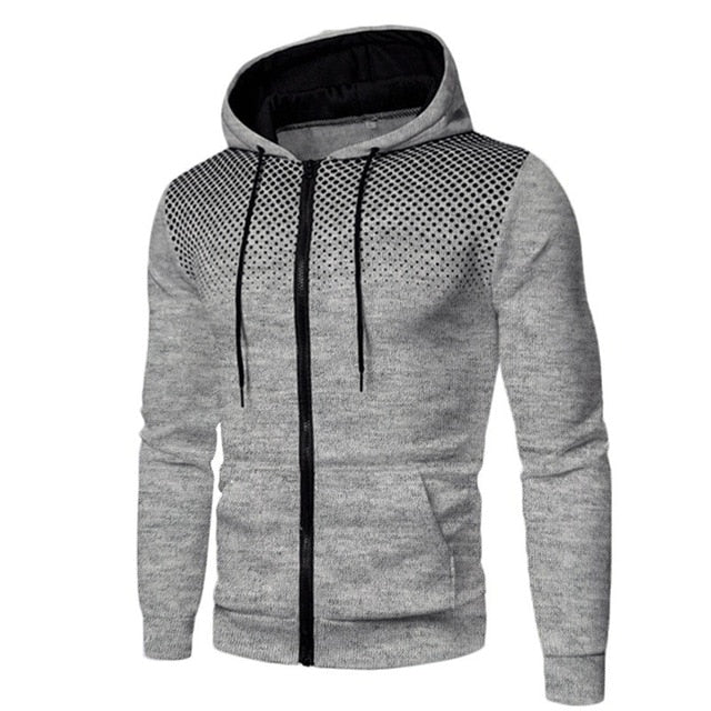 gray digital graphic hoodie