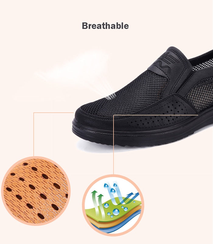 breathable black sandals