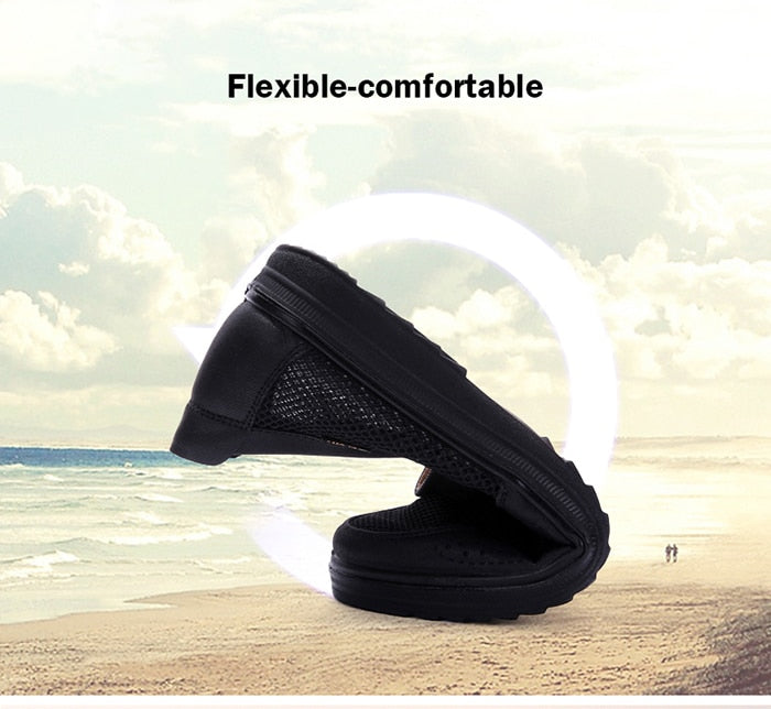 flexible black lightweight casual shoes