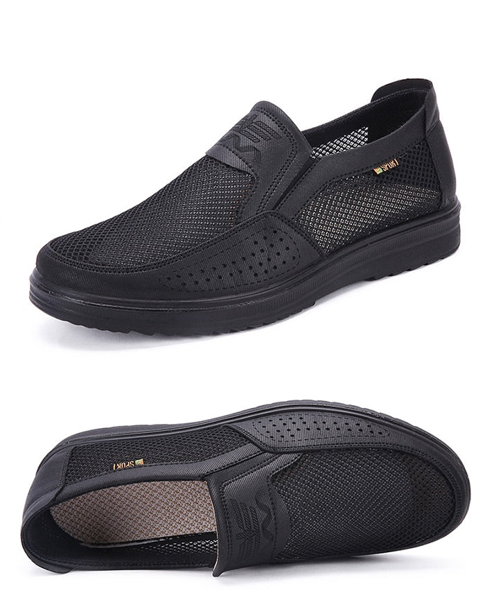 black slip on casual shoes