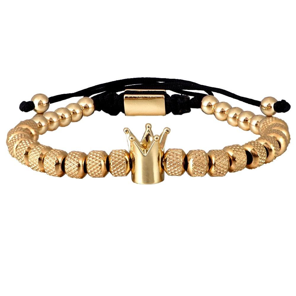 gold crown adjustable bracelet