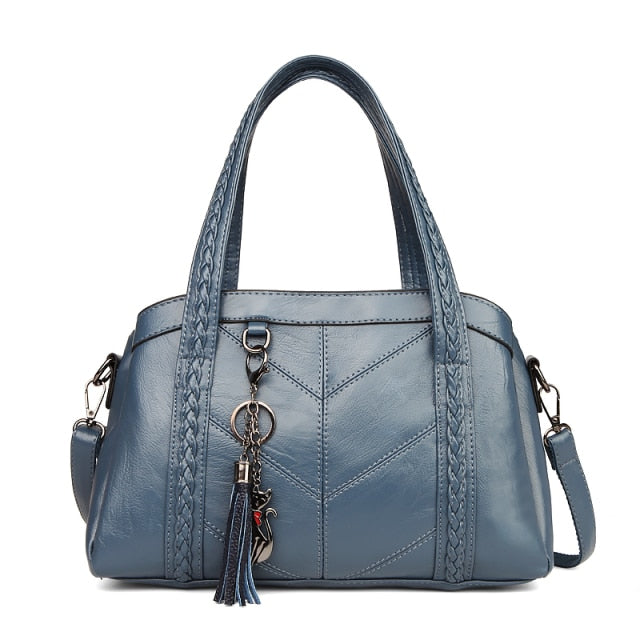 powder blue feline cat handbag purse