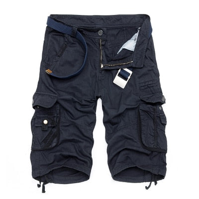 navy blue cargo shorts men