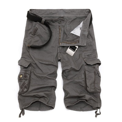 gray cargo shorts men