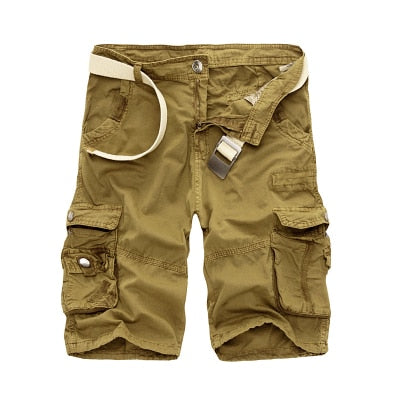 beige cargo shorts men