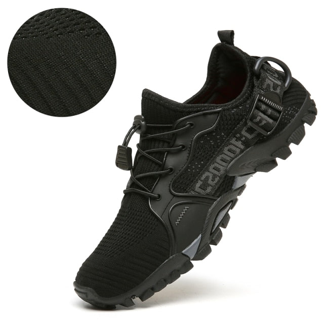 low black mesh athletic casual hiking boot men
