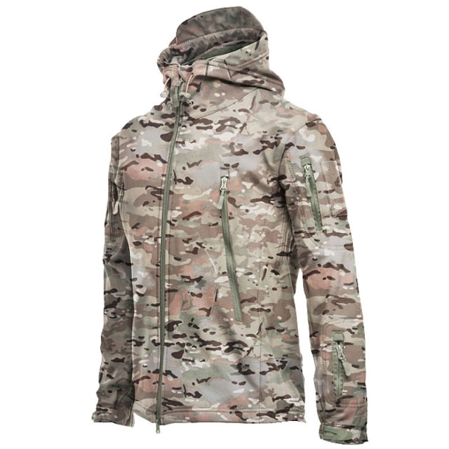 desert camouflage soft shell fleece lined hoodie