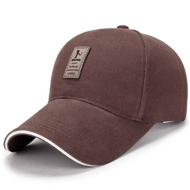 Brown Leather Patch Adjustable Cap