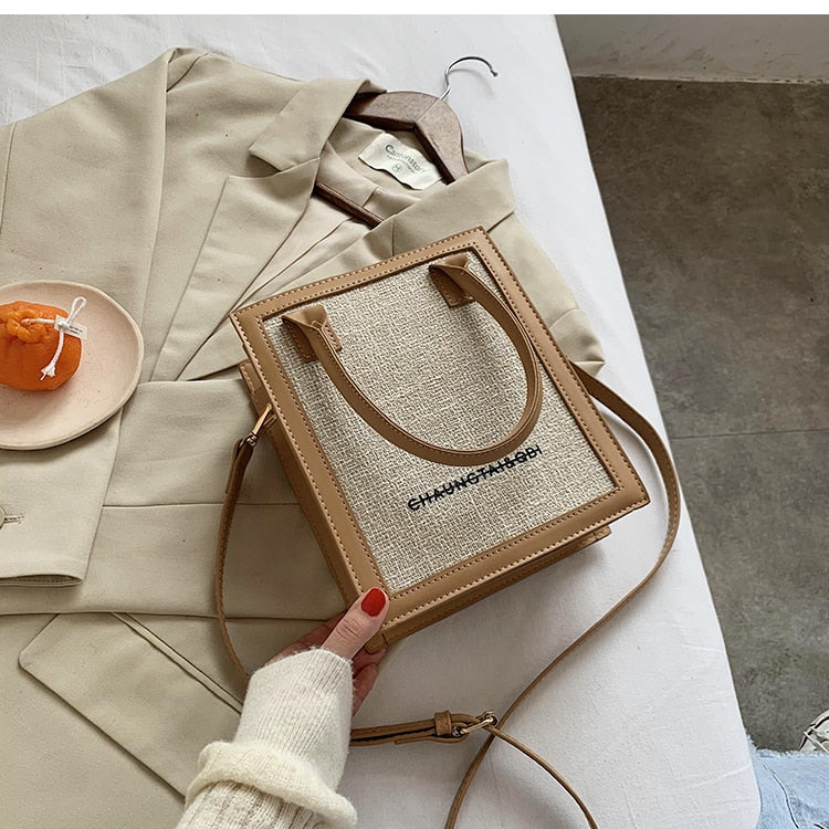 camel trim natural beige small luxury handbag