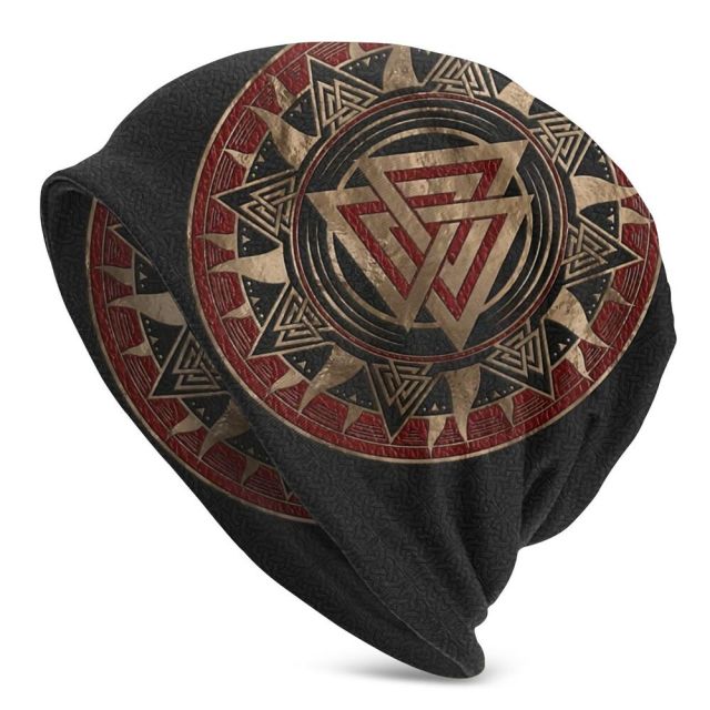 geometric symbol wool hat