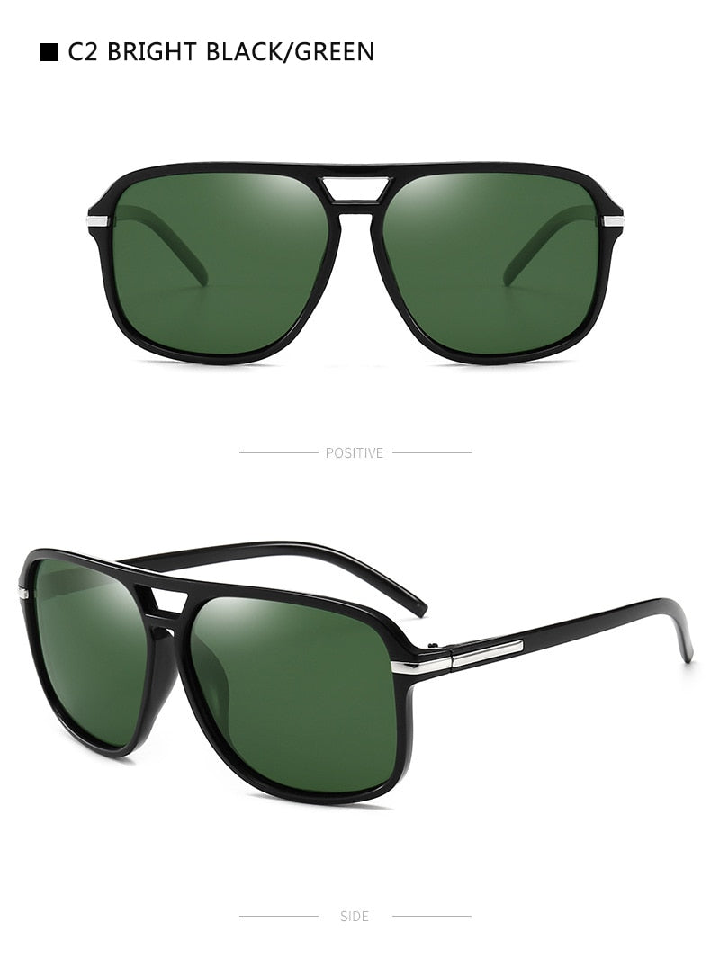 black dark green shades polarized sunglasses