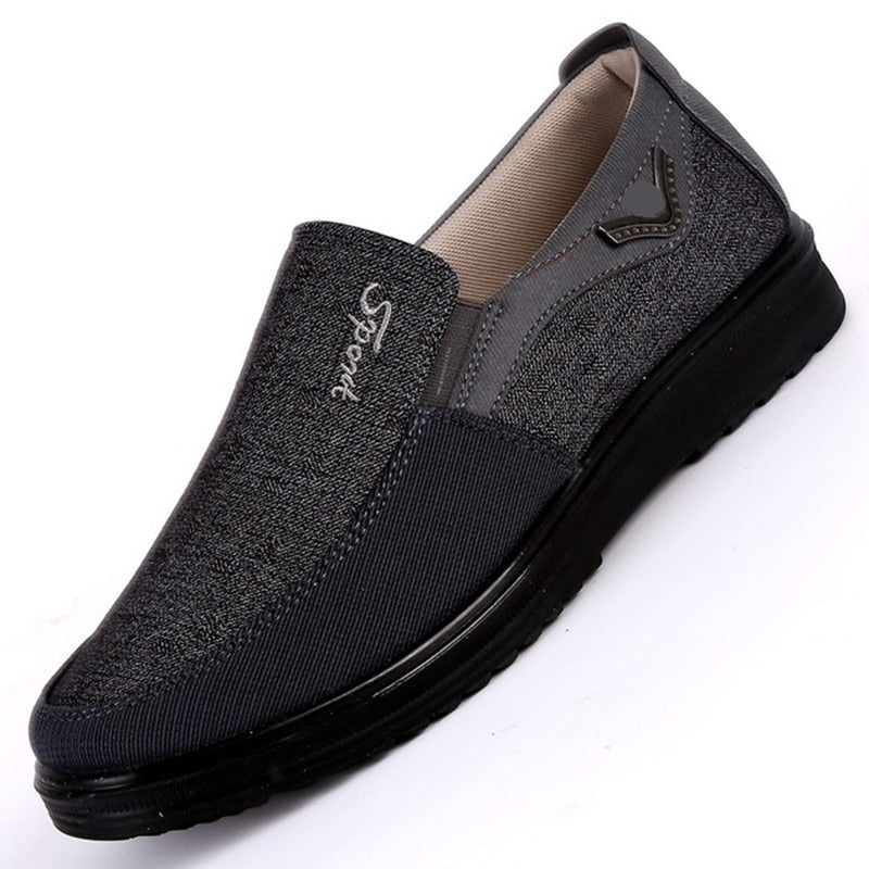 black gray casual walking loafer shoes men