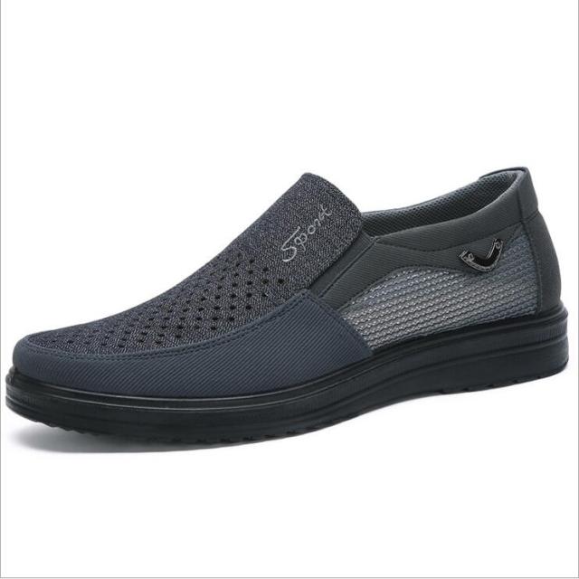 gray casual walking loafer shoes men
