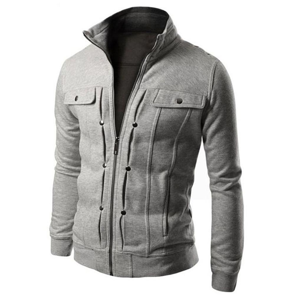 stylish gray zipper jacket