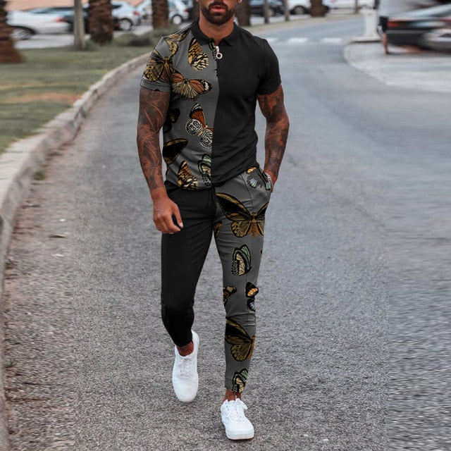 army green butterfly tracksuit
