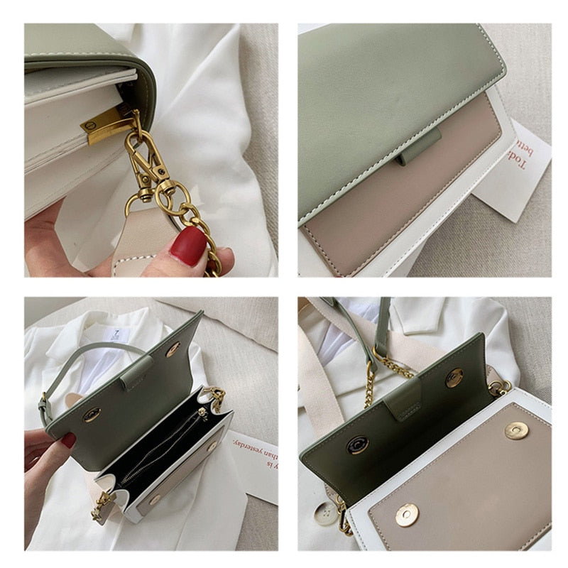 white green soft pink small handbag purse