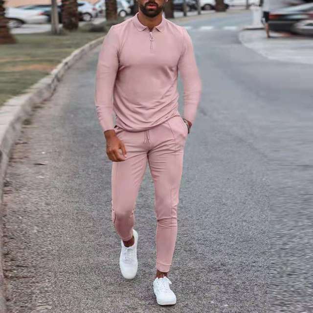 mauve soft pink men track suit