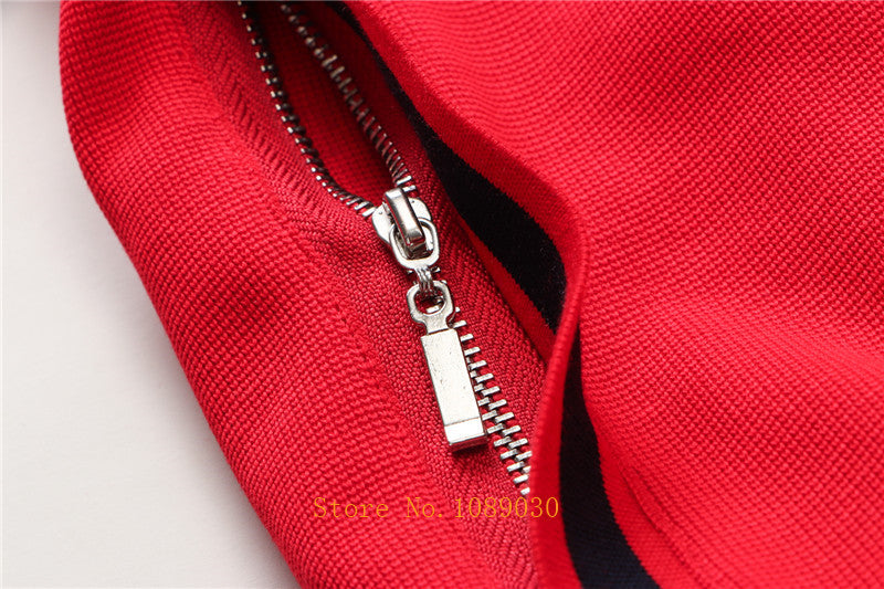 red zipper pocket yacht club jacket