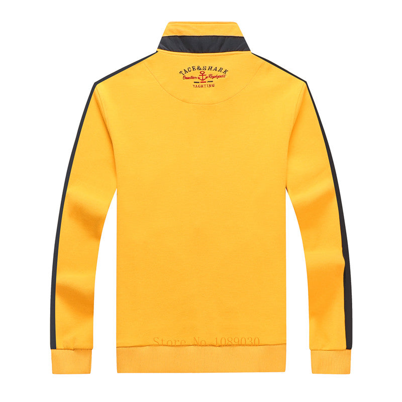 yellow & blue tace & shark yacht club jacket