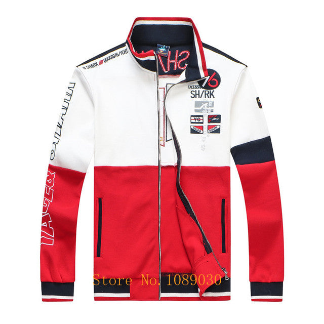 red white blue american yacht club jacket