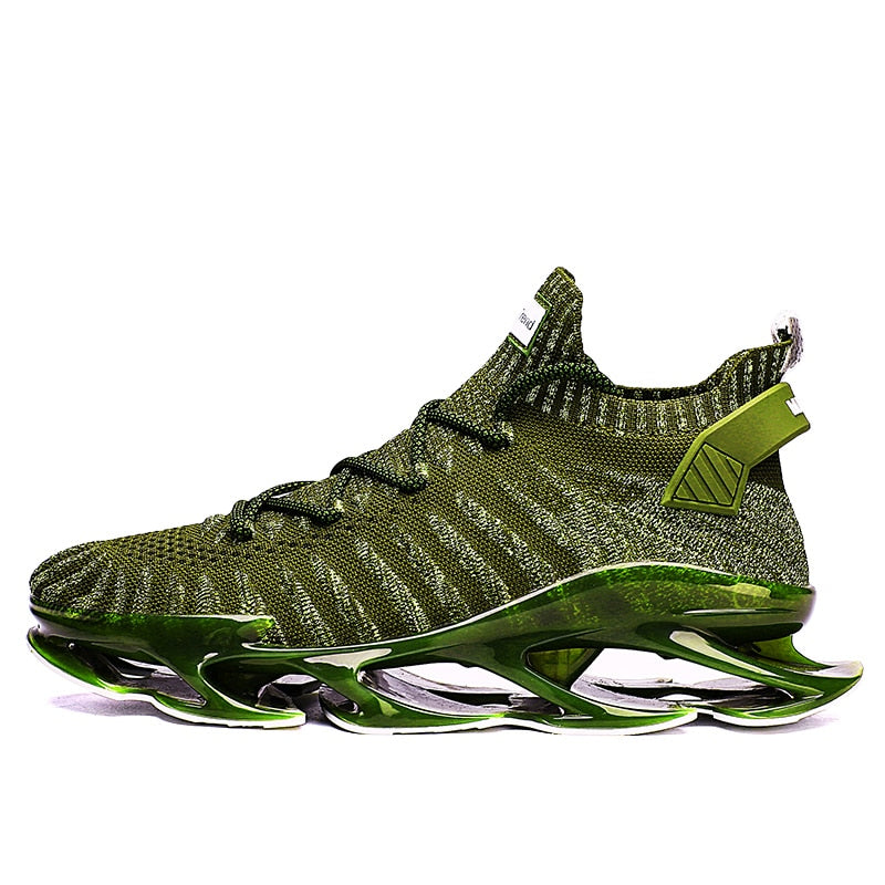 army green air blade running shoes