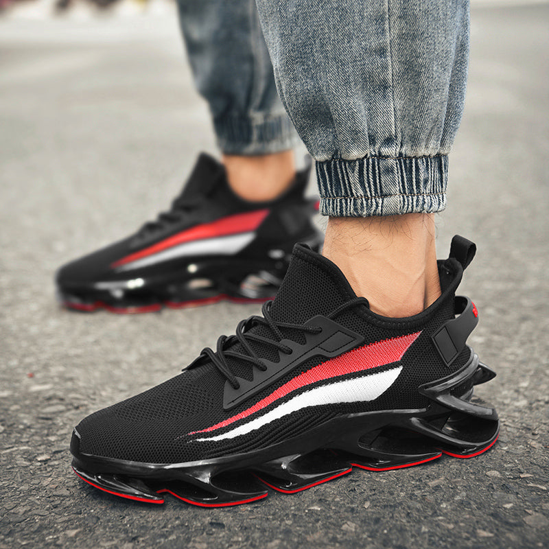 black blade sneakers red bottom soles