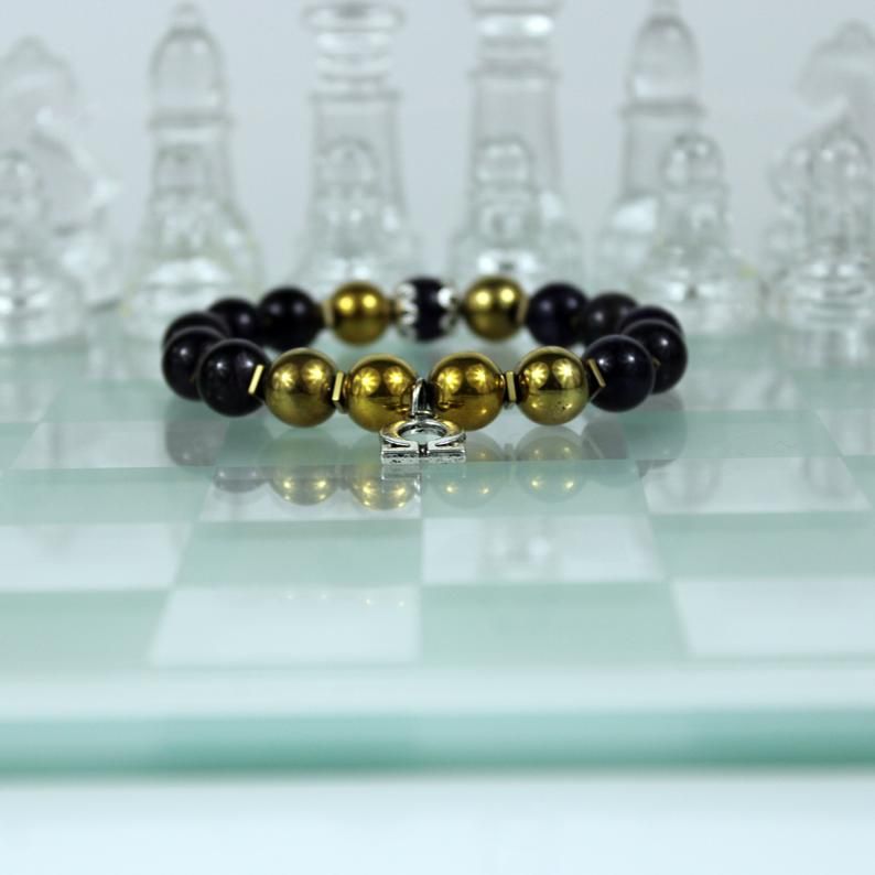 omega psi phi purple gold bracelet chess board