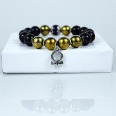 Omega Greek Letter Charm Bead Bracelet - 4.5 in - Bracelet