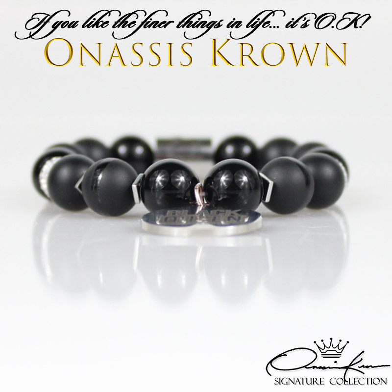 black queen charm bead bracelet