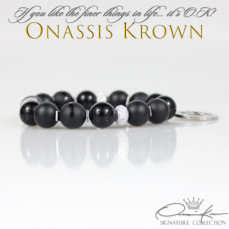 queen black onyx bead bracelet