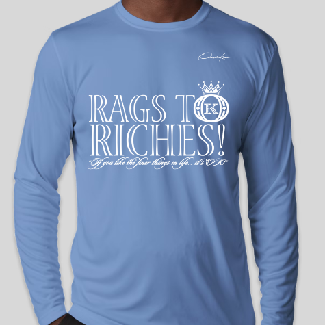 rags to riches shirt carolina blue