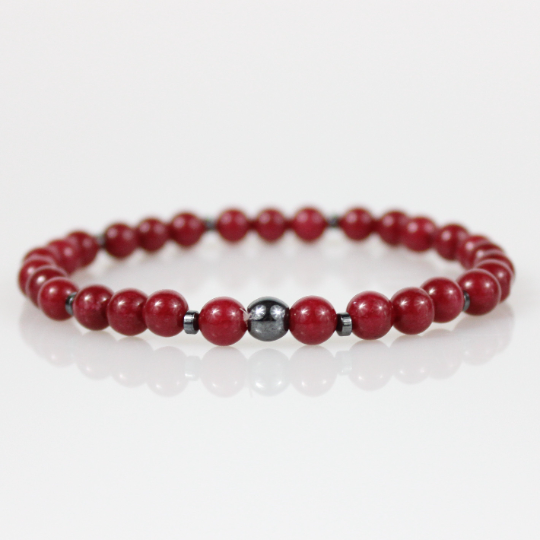 red jade bead bracelet