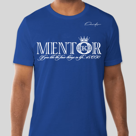 mentor t-shirt royal blue