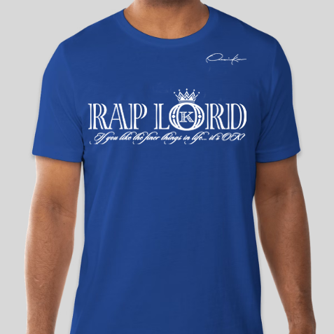 rap lord t-shirt royal blue