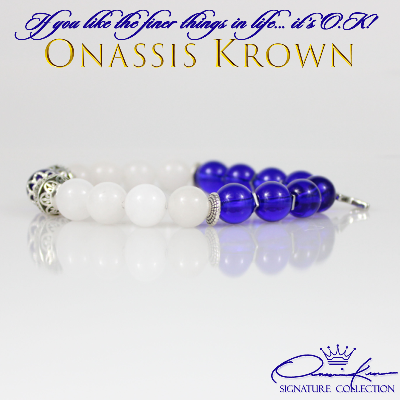 blue phi beta sigma greek letter charm bead bracelet