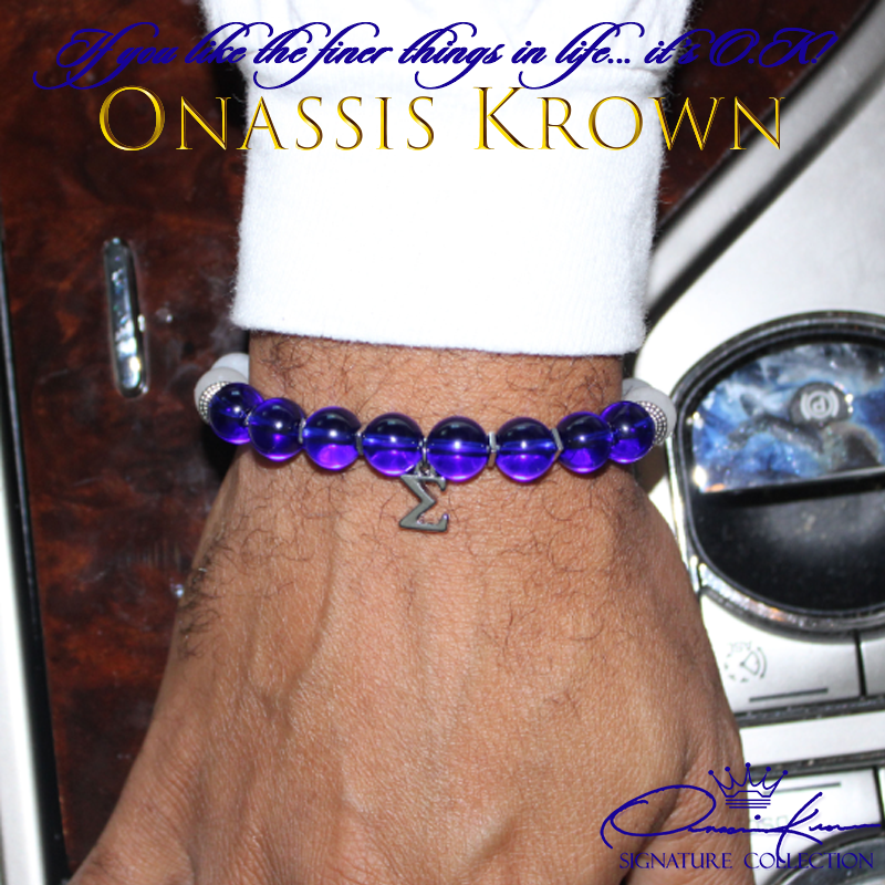 luxury phi beta sigma bead bracelet