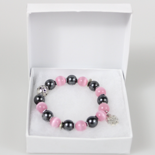 sugar skull charm bead bracelet gift box