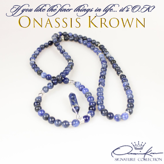 blue sodalite pendant prayer beads