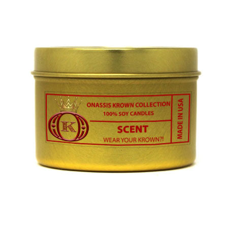 3 oz gold tin soy candle