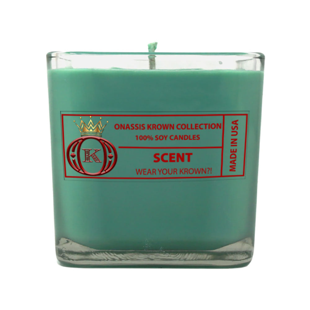 9oz cube glass soy candle