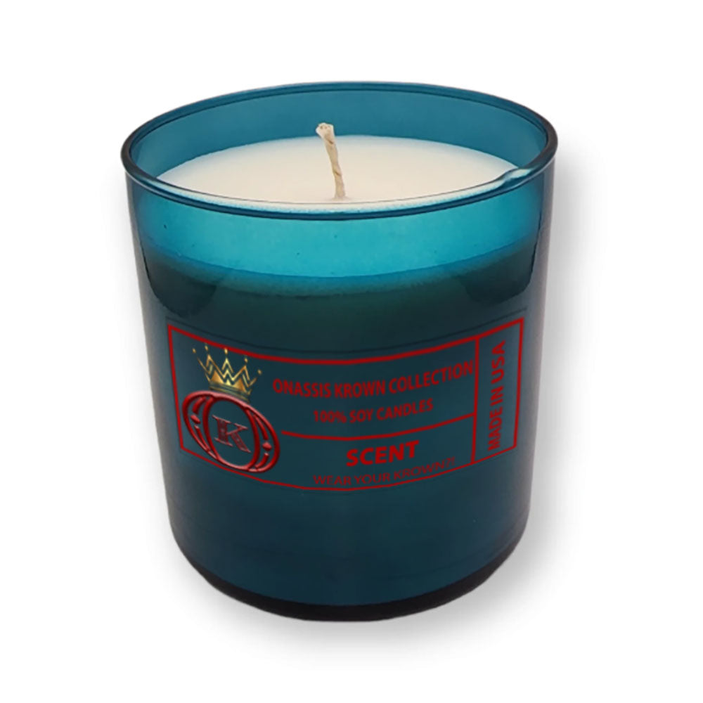 9oz teal tumbler soy candle