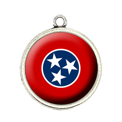 state of tennessee flag cabochon charm
