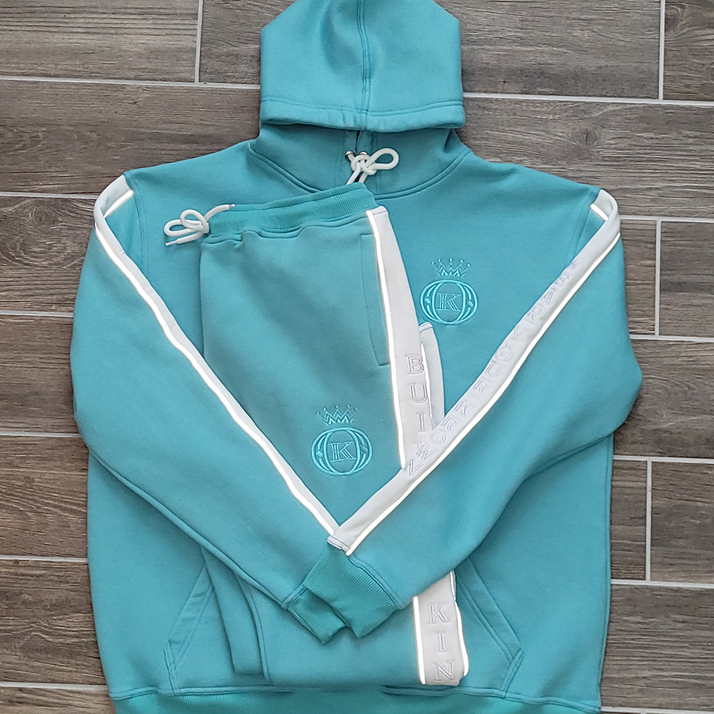 turquoise hoodie set