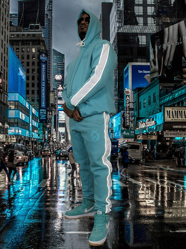 turquoise hip-hop fashion tracksuit
