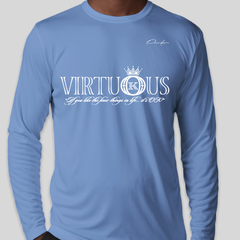 Virtuous Long Sleeve T-Shirt - Carolina Blue / Small - Long Sleeve Tee